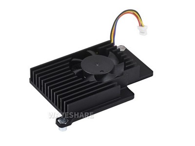 WaveShare Active Cooler für Raspberry Pi 5 - Alu-Kühlkörper mit Wärmeleitpads