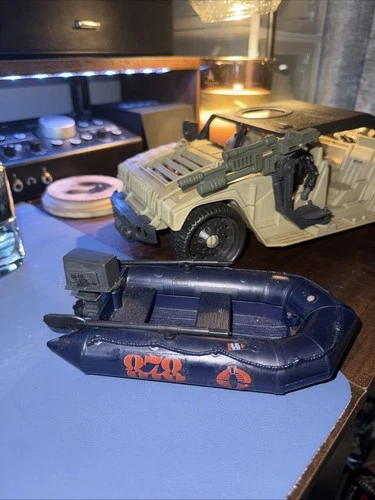 GI Joe Cobra Night Landing Raft Boat Vehicle ARAH and hammer humvee1985