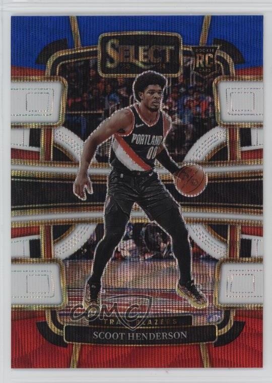 2023-24 Panini Select Concourse Tri-Color Prizm Scoot Henderson #77 1pp0
