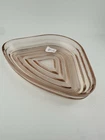 Pink Manhattan Triangular Relish Insert Nut Candy Dish