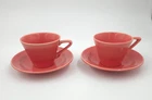 2 Sets Harlequin Vintage Pink Cup & Saucer Set Fiesta USA 1950’s HTF RARE