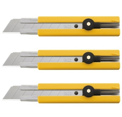 OLFA-1150253 OLFA H-1/CP3 25mm XHD knife-3pk-