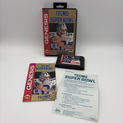 Tecmo Super Bowl Sega Genesis, 1993 Includes Instruction Booklet & Quick Ref