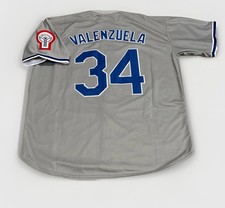 Fernando Valenzuela Los Angeles #34 Jersey Men XL 1981 Road Gray Retro Throwback
