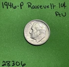 1946 P Roosevelt Dime AU About Uncirculated 90% Silver 10c US Coin