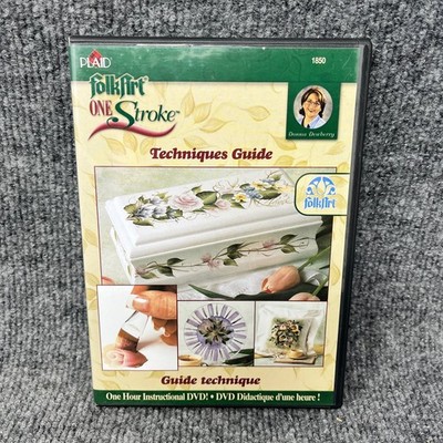 FolkArt One Stroke Techniques Guide DVD 2005 Donna Dewberry Painting Art 60min