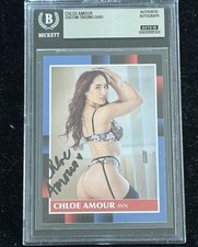 Chloe Amour Signed Custom Trading Card BAS Beckett COA Autograph Grade 10
