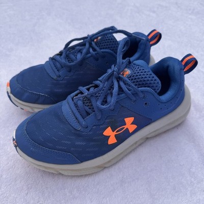 Under Armour Youth Running Shoes 6 Blue Orange Charged Assert UA Tennis