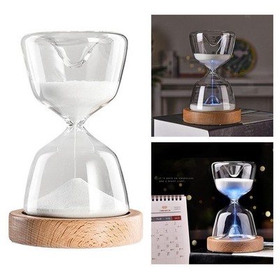 Glas Sand Timer Nachtlicht 12 Farbwechsel Sanduhr Lampe Geburtstag Geschenke
