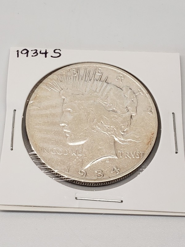1934S SILVER PEACE DOLLAR, Z2845