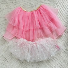 Lot of 2 Adorable Dress up Tulle Skirts Tutus - Toddler Size