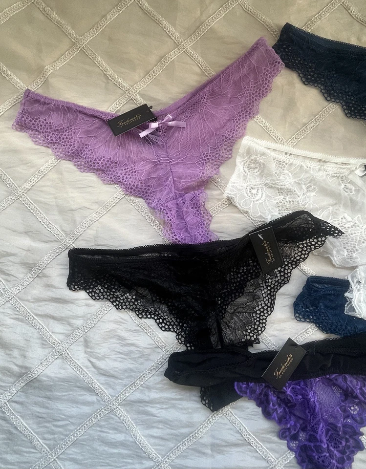 New Frederick's of Hollywood Women's Lace Underwear Panties Set of 6- Size L-NWT - Image 4 of 4