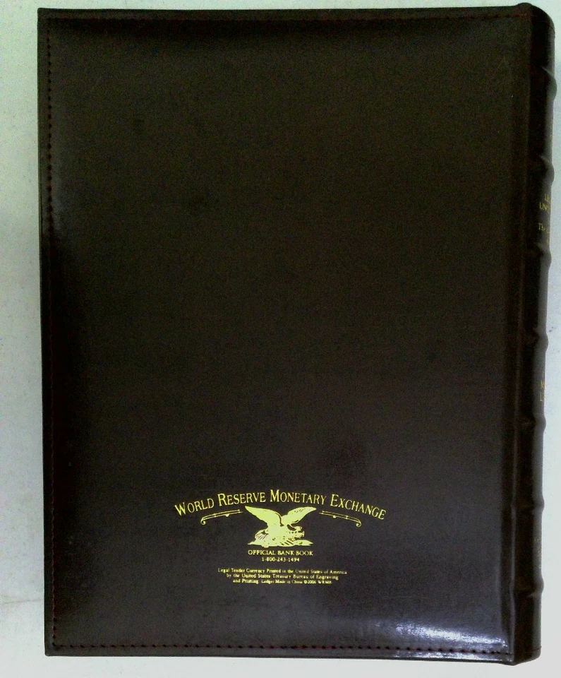 World Reserve Monetary Exchange Album Book Paper Money Orig Box 15 Empty Sleeves - Image 2 of 4
