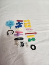 LOT OF VINTAGE CHILDRENS PLASTIC HAIR CLIPS  BARRETTES  TIES 80'S-90'S