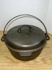 Griswold Iron Mountain #8 Dutch Oven  No 1036 W/ Matching Lid No 1037 With Bail