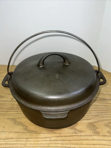 Griswold Iron Mountain #8 Dutch Oven  No 1036 W/ Matching Lid No 1037 With Bail