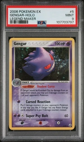 Pokemon Gengar Ex Legend Maker Holo #5 PSA 9