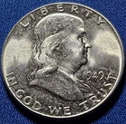 A 1949 FRANKLIN HALF DOLLAR  BU / NICE COIN!!