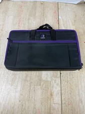Coast 30 Cassette Tape Black  Purple Travel Case w/ Handle and Zippered Pouch
