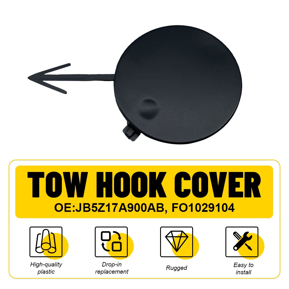 Fit 2018 2019 Ford Explorer JB5Z17A900AB Front Bumper Tow Hook Cover Tow Eye Cap