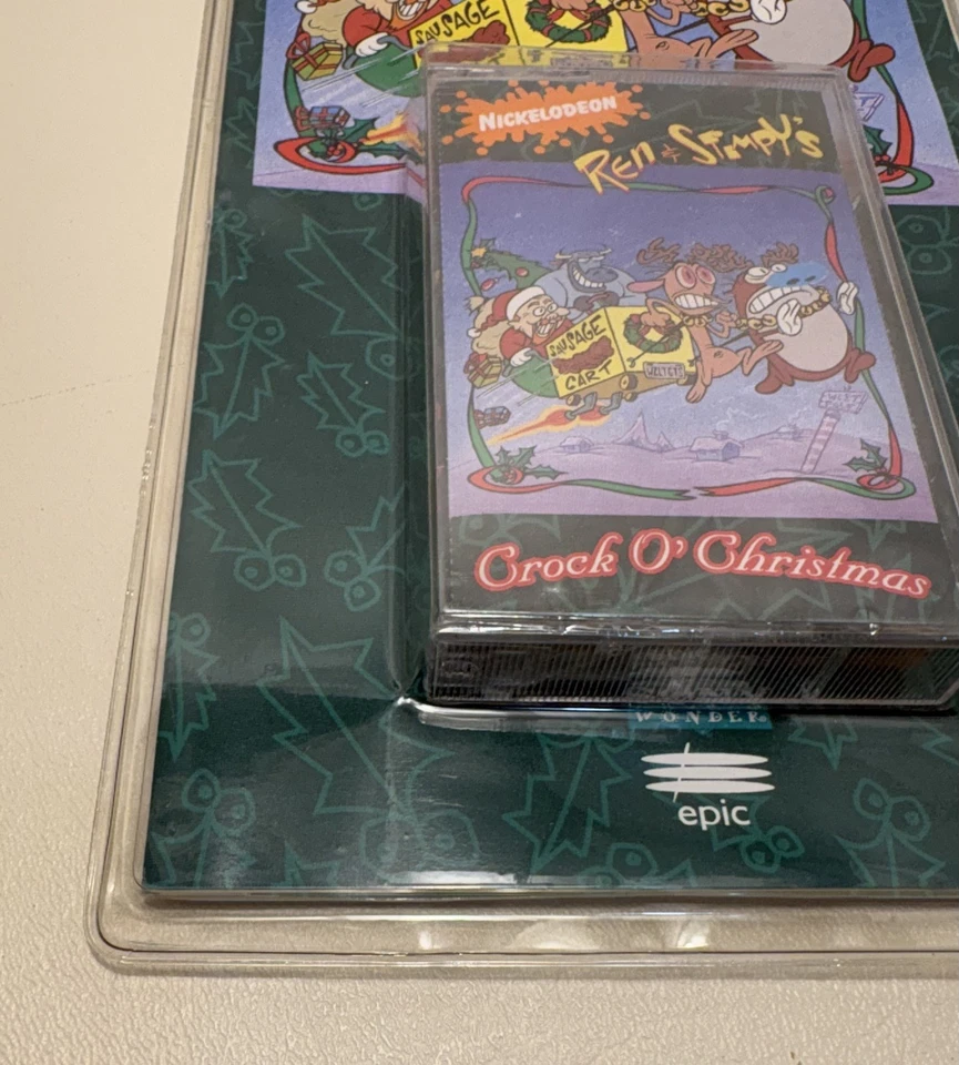 Ren & Stimpy Crock O’ Christmas Cassette Brand New Sealed Nickelodeon Rare Music - Image 2 of 4