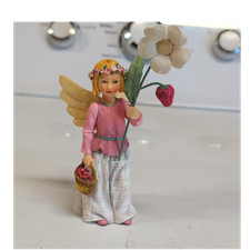 DEMDACO Wildflower Angels Strawberries Figurine Resin Kathy Killip 2001