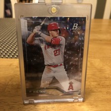 2021 BOWMAN PLATINUM BASEBALL MIKE TROUT ICY FOIL CARD No.61 Angels