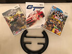 wii Ubisoft Steering Wheel Nascar Kart Racing Gt Pro Series Monster Jam Tested