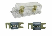 IMC Audio ANL Fuse Holder w/ 2 130 Amp Gold Wafer Fuse Fits 0/2/4 Gauge Wire