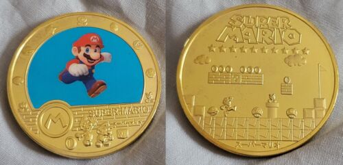 SUPER Mario Moneda Oro Consolas Nintendo Play Station 5 Xbox Wii Kart Gamers Antiguo - Imagen 1 de 20