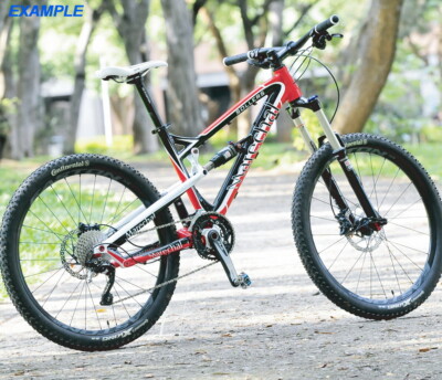 Cadre de vélo VTT Marechal Sollers AM/Enduro avec choc Rockshox 27,5 rouge