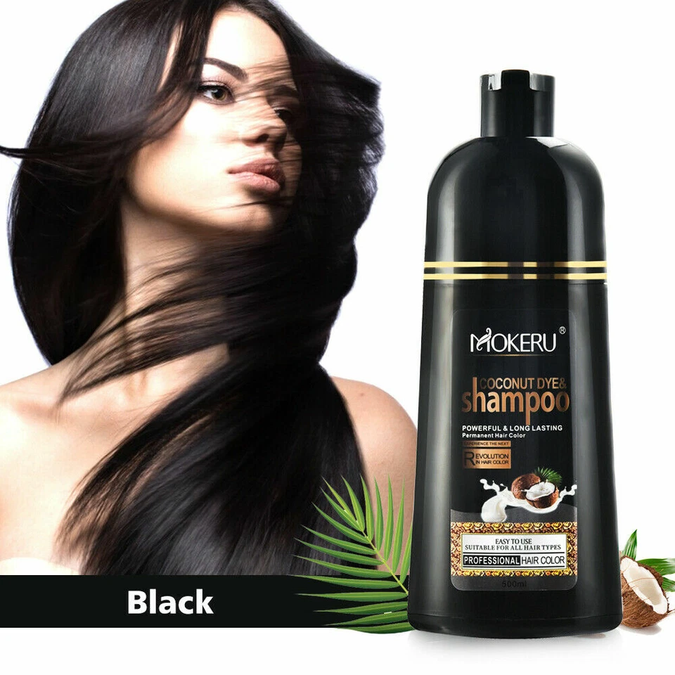 MOKERU 500ML Permanent Hair Dye Instant Fast Hair Dye Color Shampoo Coconut DYE - Image 3 of 4