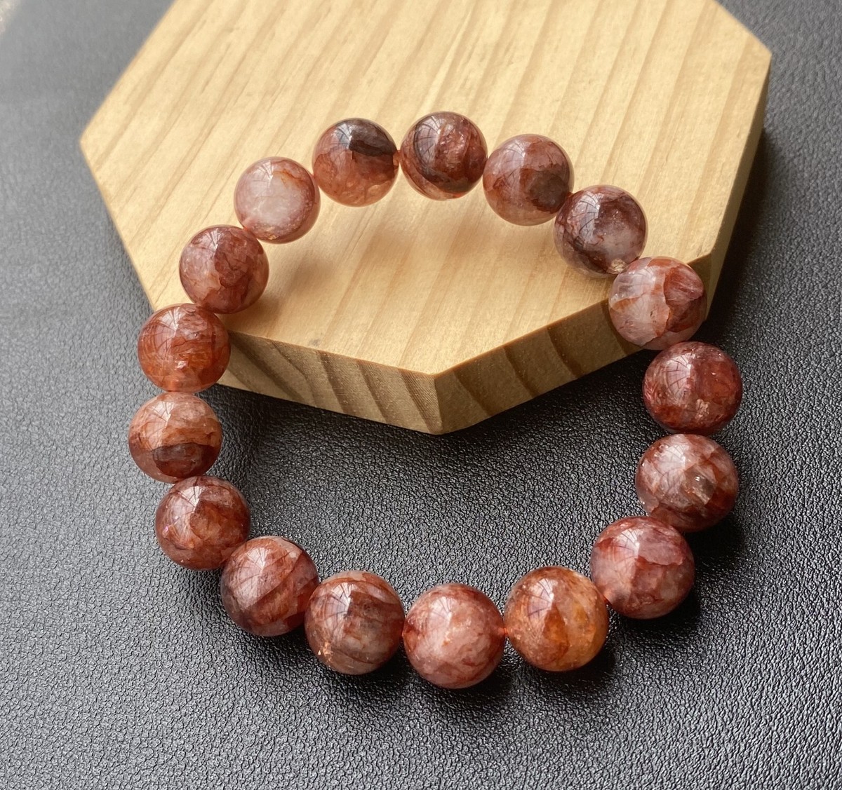 Natural Phantom Ghost Garden Crystal Autumn Fall Style Bracelet