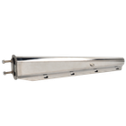 WFLNHB 30 Stainless Steel Straight Mud Flap Hanger - 1 1/8 Bolt Spacing - Semi Truck Rear