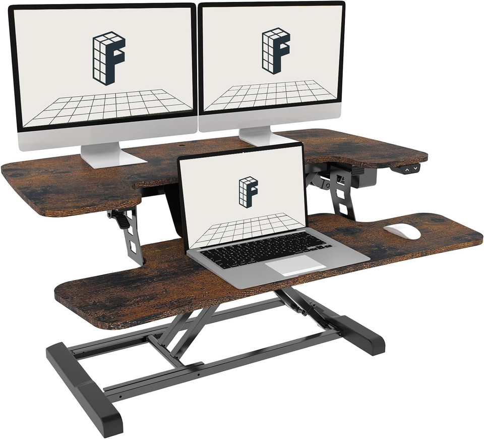 FLEXISPOT Electric Standing Desk Converter, 36'' Height Adjustable