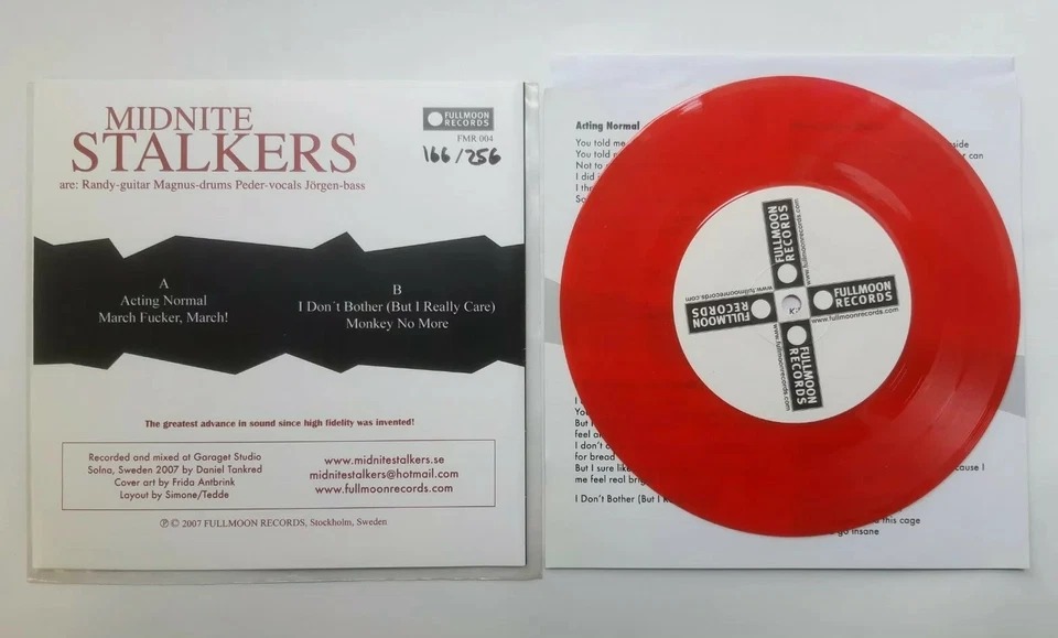 MIDNITE STALKERS Acting Normal 7" lim NM | Stockholm Punk Rock'n'Roll Punkrock - Bild 2 von 2