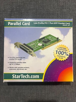 StarTech.com Low Profile PCI 1 Port EPP Parallel Card PCI1P_LP