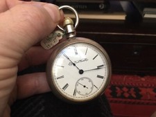 RARE ANTIQUE POCKET WATCH ELGIN NATL.WATCH Co. 18s 1900 Gold Inlay Deer
