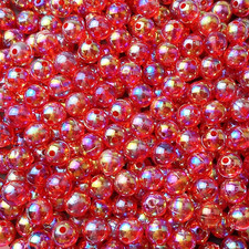 300 Pcs 8Mm Acrylic round Beads AB Colors round Spacer Beads for Earring Bracele