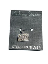 Madison Studio Sterling Silver Charm For Bracelet Visa Credit Card Rhinestones 