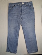 Vintage Mens Jean Straight Relaxed USA Made 38x29 Light Wash