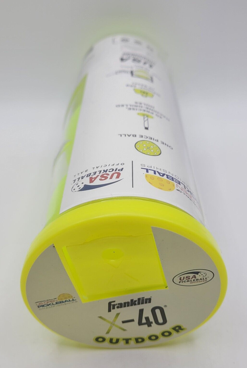 Franklin 3 Pack Pickleballs X-40 Outdoor Optic NEW Tube