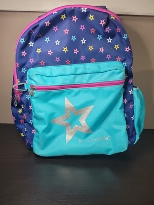Backpack American Girl Branded Child Size Blue Star Pattern
