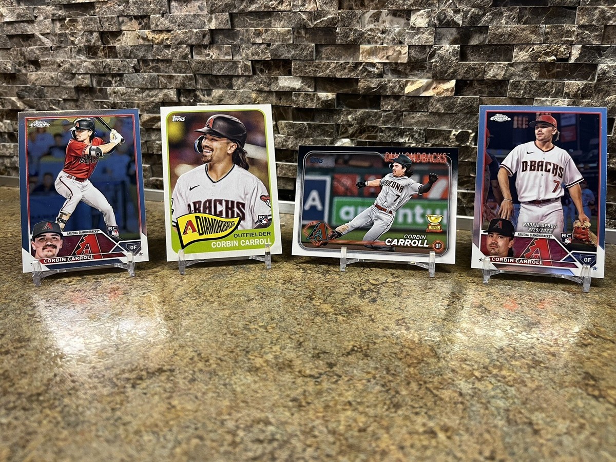 Corbin Carroll Rookie Card Lot (4) 2023 NL Rookie of the Year