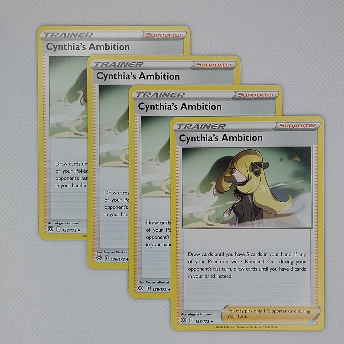 Cynthia's Ambition 138/172 x4 - 4x Trainer Playset Pokemon Brilliant Stars