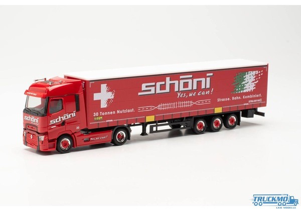 Herpa SchöNi International Renault T Facelift Gardinenplanensattelzug 316446-image