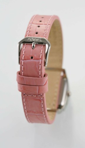 Vivani Uhr Damen Mop Edelstahl Silber Leicht Lesen Rosa Leder Batterie Quarz - Bild 3 von 3
