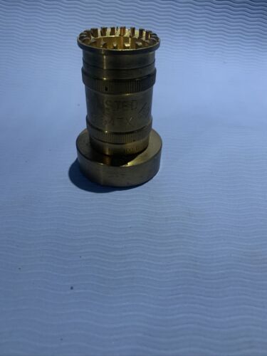 BRASS FIRE HOSE NOZZLE ITALY PORTABLE SPRAY TYPE NOZZLE  647X A7-L2 - Picture 1 of 4