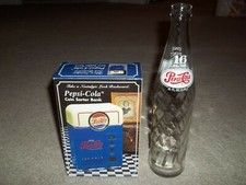Distributeur automatique trieur de pièces Pepsi Cola vintage 1998 et bouteille torsadée 16 oz neuf