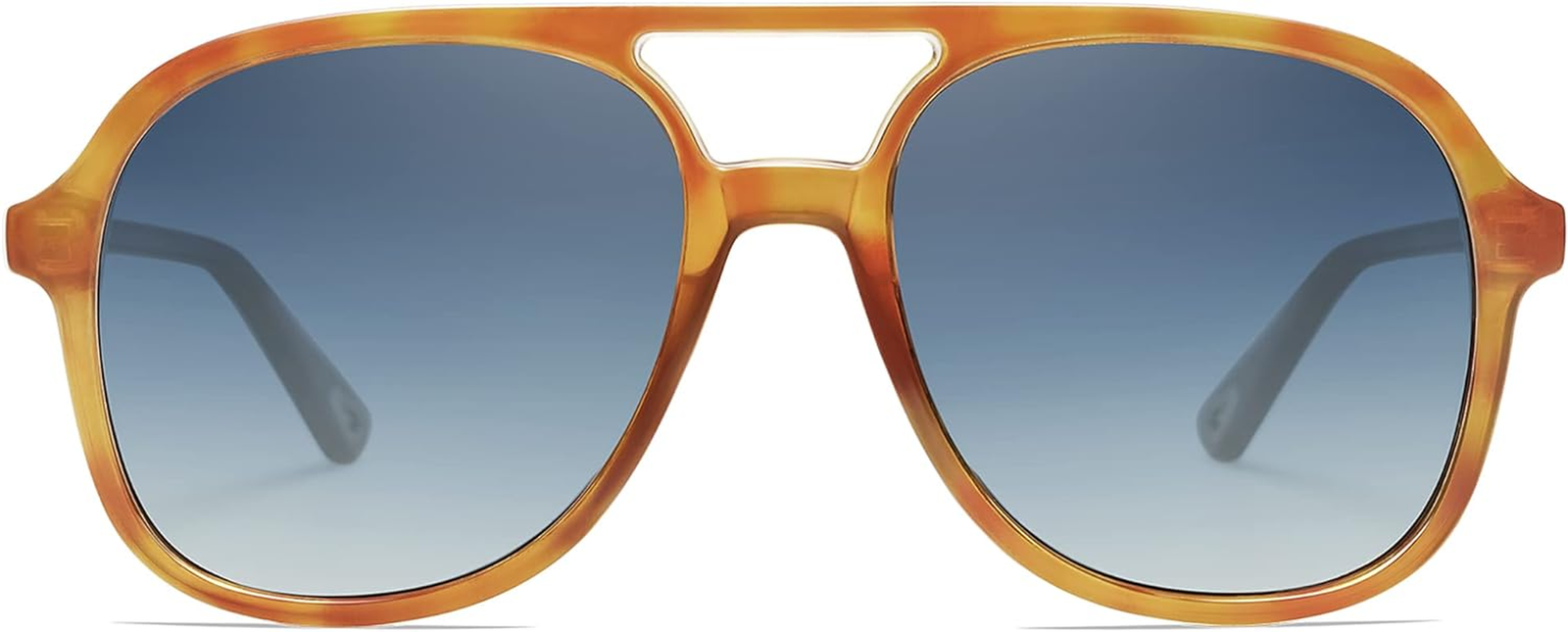 Retro Polarized Aviator Sunglasses for Women Men Classic 70S Vintage Trendy Squa